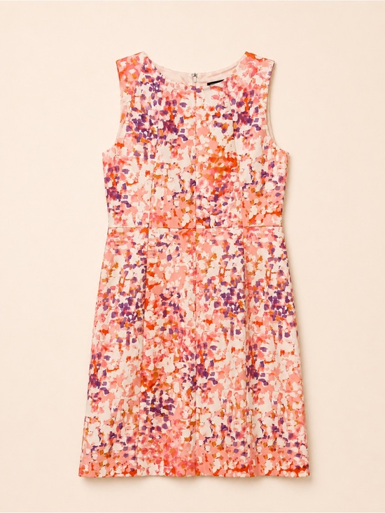 Ann Taylor Dresses & Skirts - Ann Taylor Floral Abstract Sleeveless Fit & Flare Dress